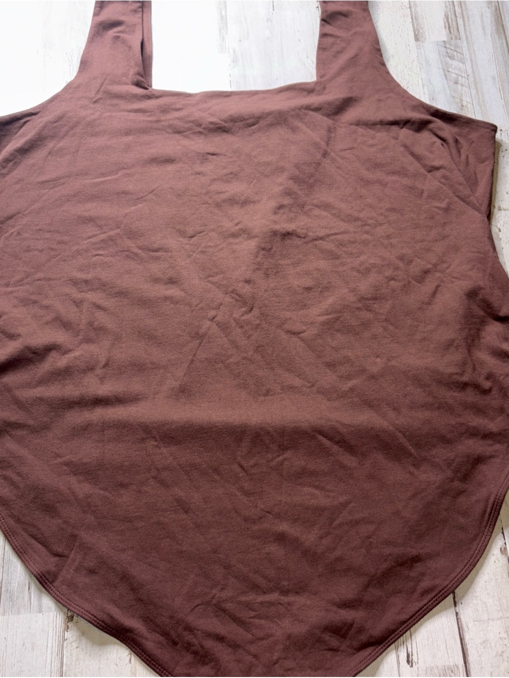 Old Navy Square Neck Tank Top Bodysuit Plus Size 4X Brown  Like New - Picture 14 of 15